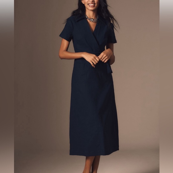 Anthropologie Colette Wrap Midi Dress by Maeve - Picture 1 of 6